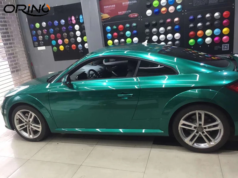 High Glossy Metal Emerald Green Vinyl Film Gloss Metallic Car Wrap Foil Air Release Diy Styling Vehicle Truck Wrapping Covering Car Stickers Aliexpress