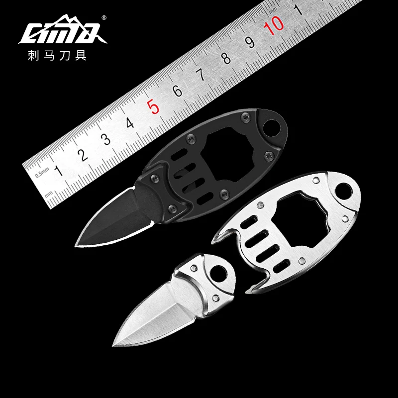 Дешево CIMA M161 Небольшой тактический складной карманный Ножи, EDC dog tag шеи Ножи, отправить цепь