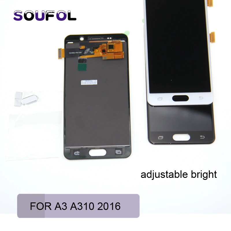 

Adjustable Brightness For Samsung Galaxy A3 2016 A310 A310F SM-A310F LCD Display Touch Screen Assembly Replacement Parts