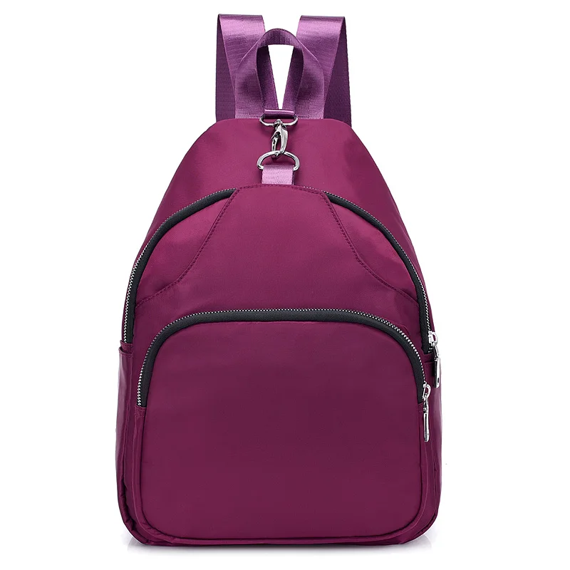Для женщин Водонепроницаемая нейлоновая на молнии рюкзак дорожная Повседневное плеча Ранец школьная сумка рюкзаки модные Sac школьные