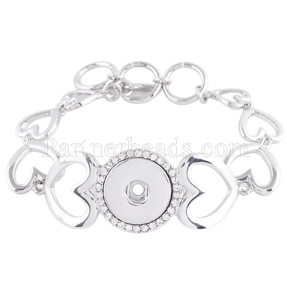

New arrival metal snap bracelets High quality snap bracelets bangle jewelry for 18-20mm ginger snaps button jewelry KC0683