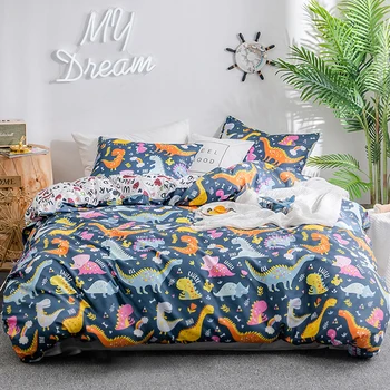 

Cute Bedding Set Bed Linen Set For Kids Soft Colorful Animal Print Duvet Cover Pillowcase Single Twin Double Queen King Size