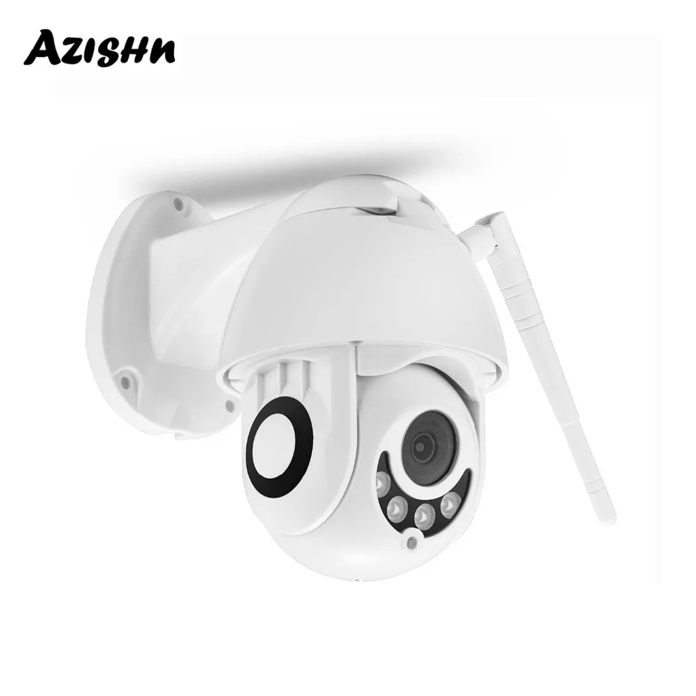

AZISHN Pan/Tilt Wi-Fi IP Camera 1080P Wireless Wired Two Way Audio SD Card Slot ONVIF Mini Outdoor Dome Camera Security Cameras