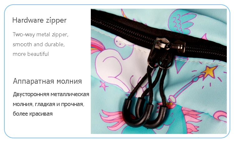 WINNER School Backpack Cartoon Rainbow Unicorn Design Water Repellent Backpack For Teenager Girls School Bags Mochila (12)