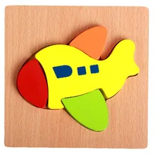 Дети Jigsaw рука схватив доска головоломки мультфильм дерева трехмерный Образование игрушка Z823