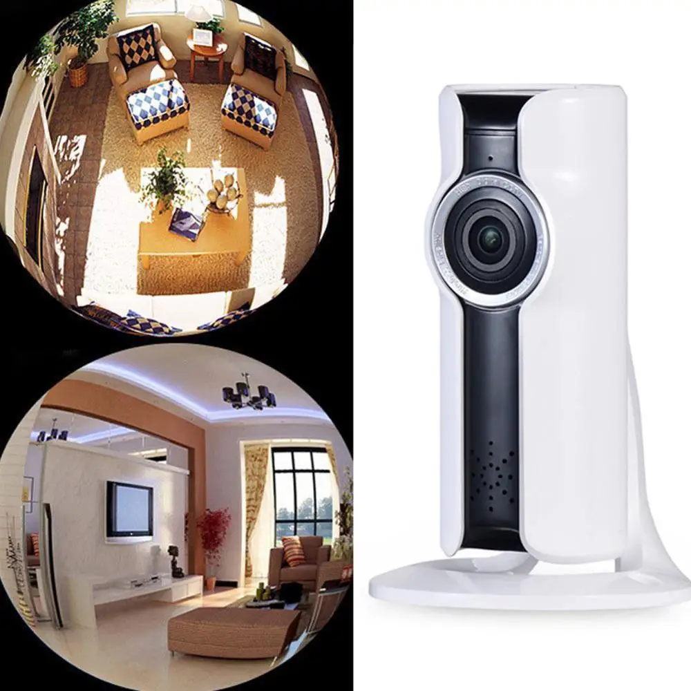

Mini Panoramic Fisheye Lens HD 720P 1.0MP P2P Wireless IR Indoor WIFI IP Camera