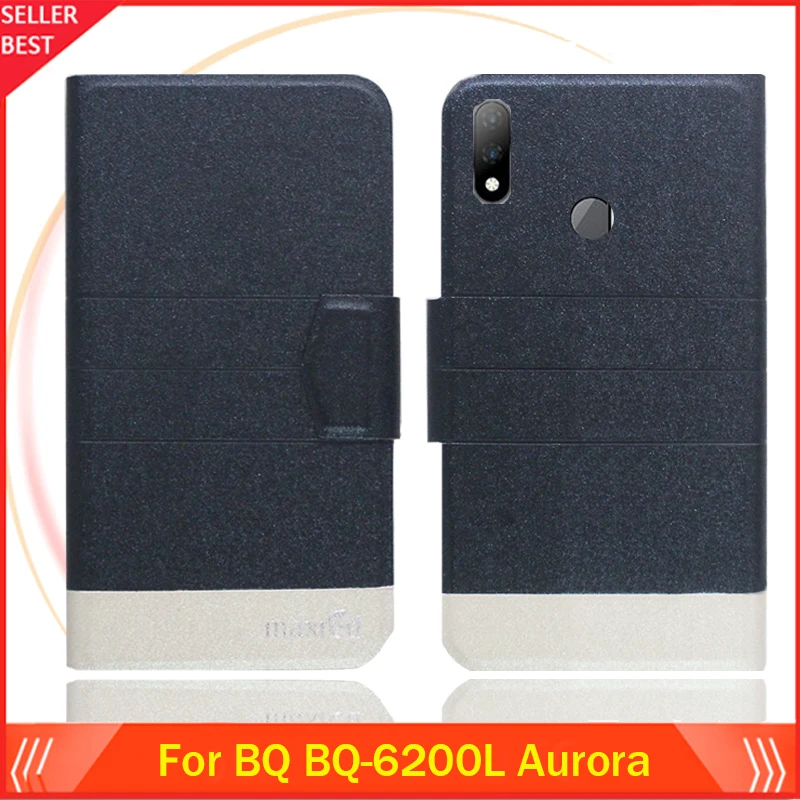 

5 Colors Hot!! BQ BQ 6200L Aurora Case Customize Ultra-thin Leather Exclusive Phone Cover Folio Book Card Slots Free Shipping