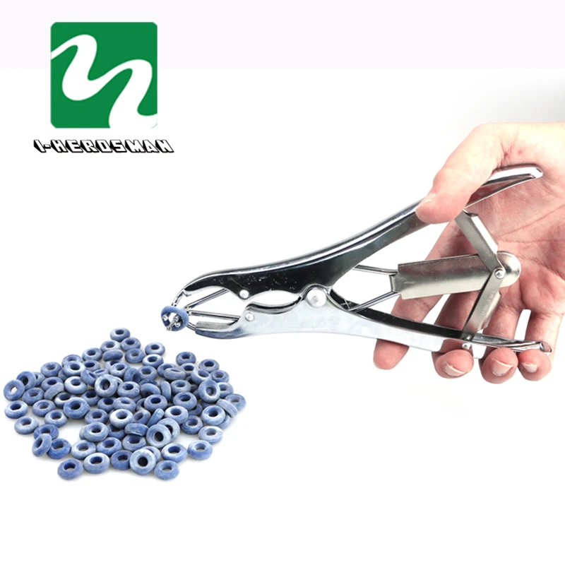PROFESSIONAL ELASTRATOR Rubber Ring Applicator Farm Castrating PLIERS Silver