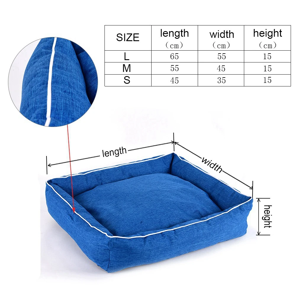 Одноцветная кровать для питомца собаки, диван-кровать для дома, коврики для питомника, кровать для кошки, диван-домик, Водонепроницаемый моющийся домик для питомца, собаки, кошки, кровать для маленьких, средних и больших собак