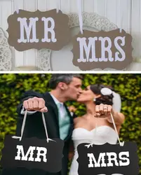 Mr/Mrs Забавный реквизит свадебный Photo Booth Реквизит Enfeites De Casamento/свадебные стул баннер/Casamento партия Аксессуары