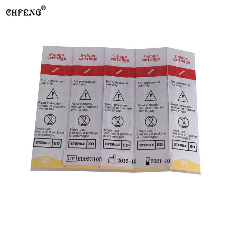 

Tattoo needle 10piece per lot 5Slope cartridge Disposable Sterilized Tattoo Permanent Makeup Needles Tips for Eyebrow lip