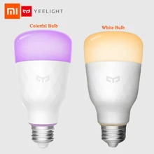 Xiao mi Yee светильник, умный светодиодный светильник, цветная RGB лампа E27, 10 Вт, 800 люменов, умный светильник mi jia, смартфон, WiFi, пульт дистанционного управления