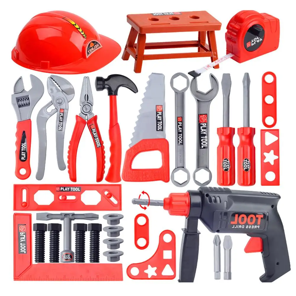 

Children's Toolbox Set Simulation Repair Tool Drill Screwdriver Repair Kit House Play Toys Tool Set Puzzle Toy Set For Boy And G