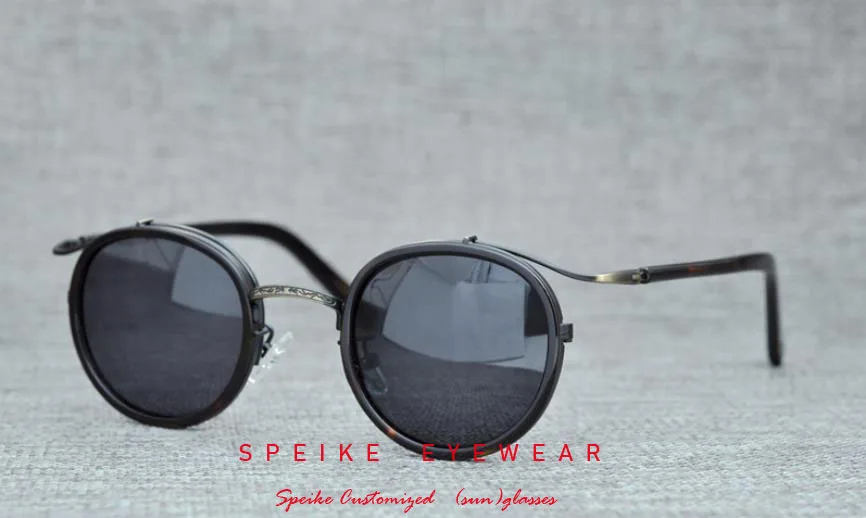 Speiko, профессиональные, на заказ, близорукость, солнцезащитные очки, 5226, круглые, стильные, солнцезащитные очки, могут быть портированы, очки для вождения, UV400 - Цвет линз: C2