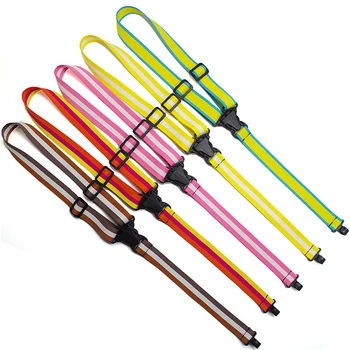 

20 Rainbow Colors Pattern Hanging Neck Style Stripe Ukulele Small Acoustic Guitar Folk Guitar Strap