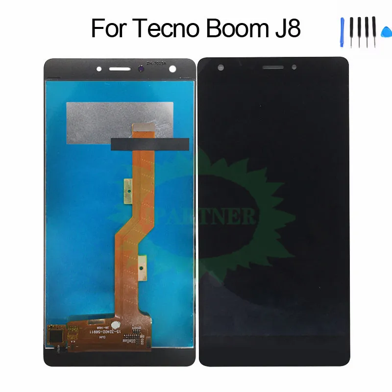 Для Tecno Boom J8 ЖК-дисплей с кодирующий преобразователь сенсорного экрана в сборе 100%