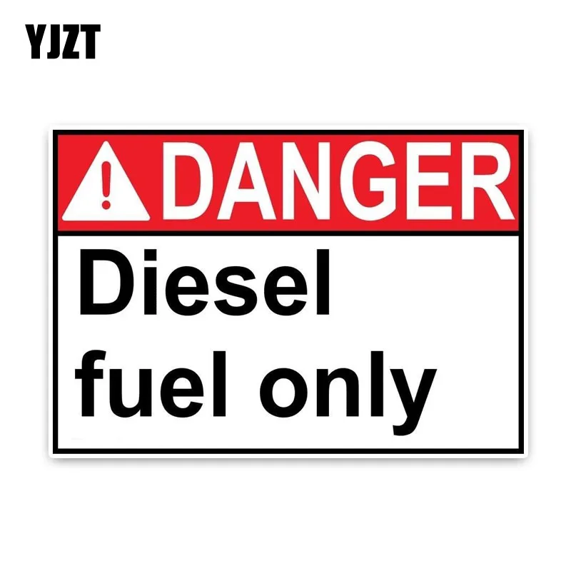 YJZT 15*10.3CM Personality DANGER DIESEL FUEL ONLY Decoration Decals
