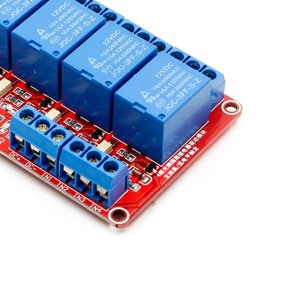 4-канальный 4 дорожный релейный модуль с оптопары изоляции Поддержка высокого и низкого уровня триггера релейный модуль 12 В
