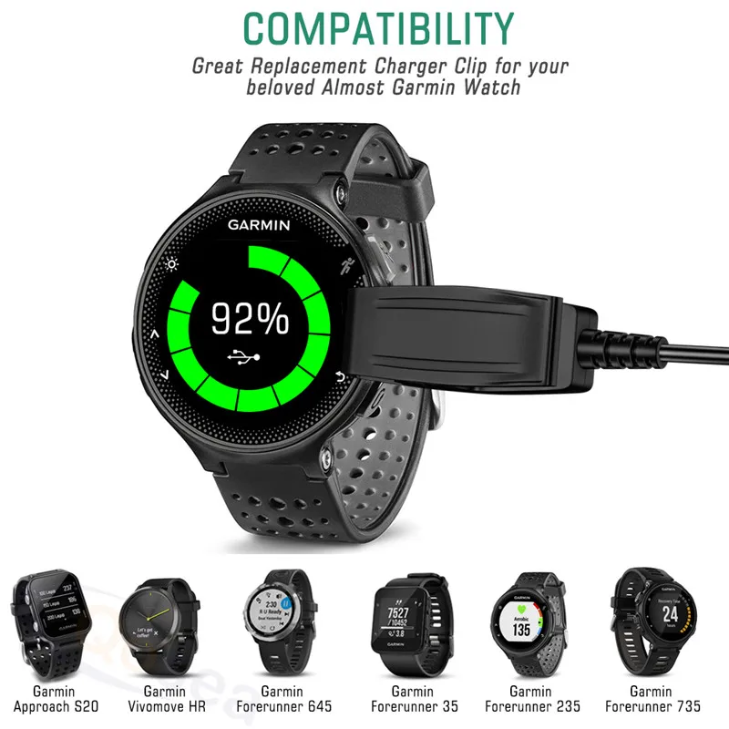 Usb кабель с зажимом для часов Garmin Forerunner235 645 735 35 Vivimove HR аксессуары смарт