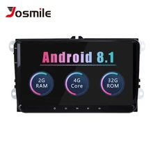 Josmlie Авторадио 2din Android 8,1 автомобиль Multiedia для VW Passat B6 CC Amarok Volkswagen Skoda Octavia 2 превосходное 3 место Леон Golf56