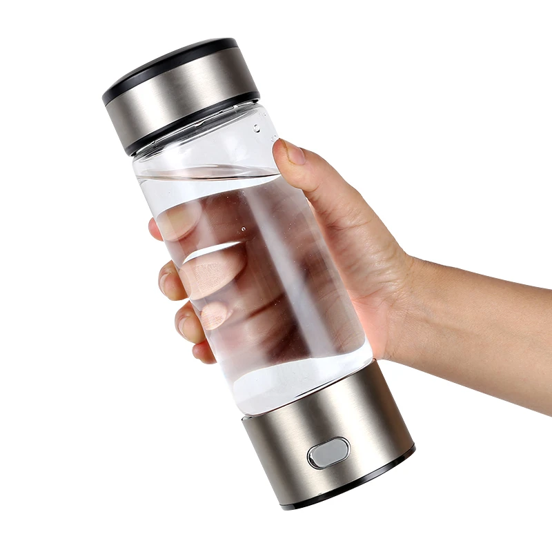 430ml Portable USB Hydrogen-Rich Water Ionizer Maker Cup Generator Bottle Silver