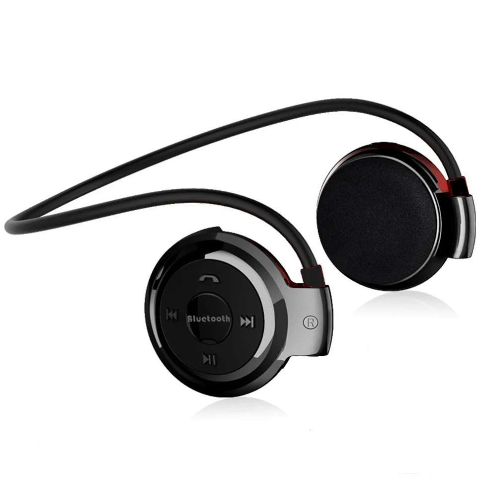 Мини 503 Bluetooth наушники спортивные Bluetooth наушники Беспроводной гарнитура с FM радиокарта MP3 плеер Hands-free для телефона ПК ТВ - Цвет: Черный