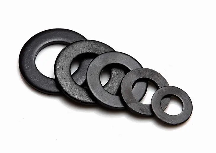 5pcs M20/M24/M27/M30 Black Carbon Steel flat washer Ring Washer in