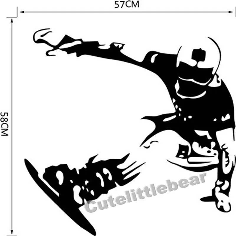 Скейтборд тройник настенные наклейки для мальчиков наклейки для украшения стен сноуборд обои на тему катания на лыжах домашний декор художественная роспись стен
