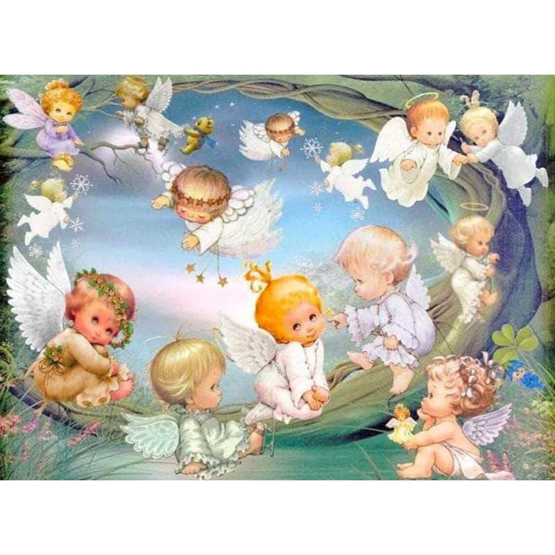 

Diamond Embroidery pattern Full Square Round Cross Stitch Cartoon Angel Baby Rubik's Cube Diamond Painting DIY Mosaic Needlework