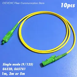 10 шт. LSH (E2000)/APC-SC/APC волокно Patchcord-SM (9/125) G652D или G657A1-1m, 2 м или 5 м-3,0 мм кабель/перемычка