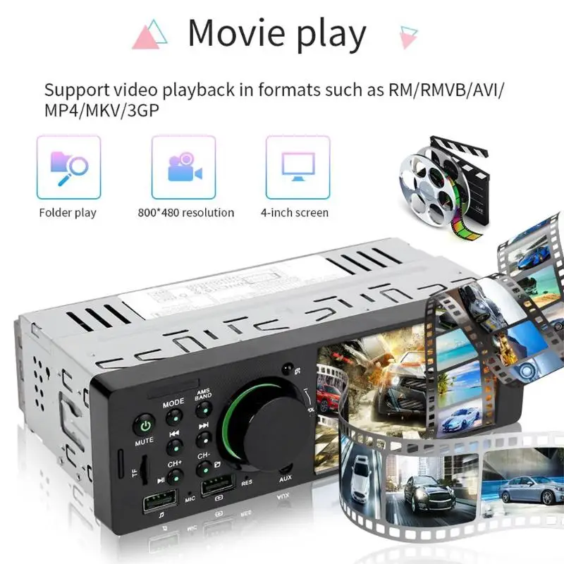 7805 1Din 4,1 дюйма TFT WIN CE стерео MP5 плеер FM Радио BT4.0 двойной USB AUX RCA TF автомобиль видеоплееры удаленного Управление+ Камера