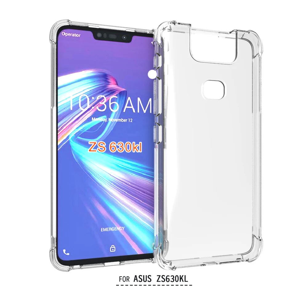 

YTIFOU 10pcs/lot Small MOQ Wholesale Clear Mobile Phone Cover Shockproof TPU case for Asus Zenfone 6 2019 6Z ZS630KL 6.4inch