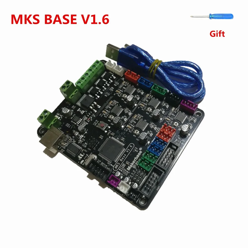

MKS BASE V1.6 circuit board integrated mother board compatible Mega 2560 R3 & RAMPS1.4 Marlin 3d printer control plate