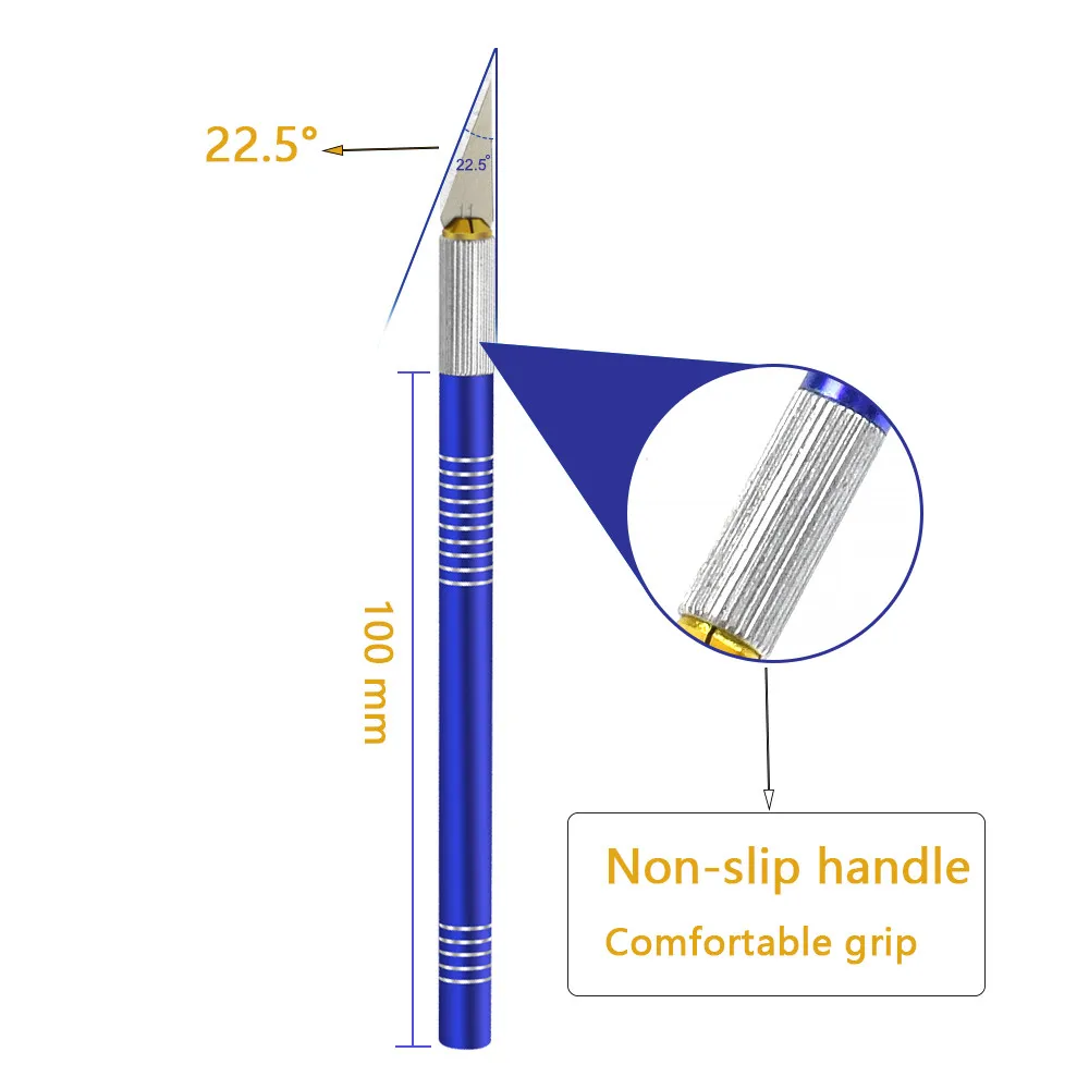 NEWACALOX прецизионный нож для хобби 19 шт. лезвия из нержавеющей стали для рукоделия ремонт печатных плат кожаные Пленки Инструменты ручка Мульти бритвы DIY