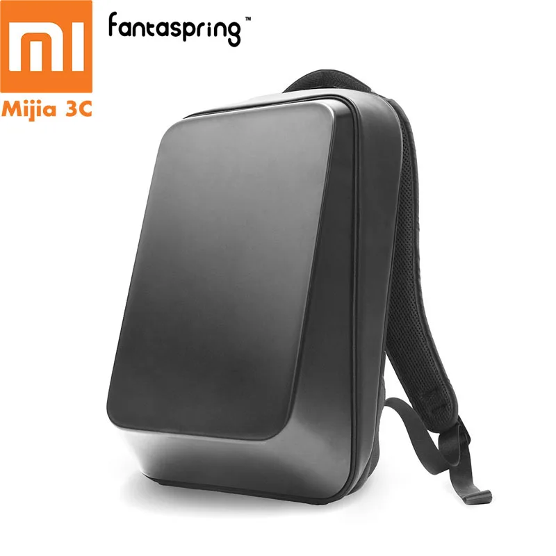  Xiaomi BEABORN Black Square Shoulder Bag 15.6inch Laptop Backpacks PU PC Waterproof Fashion Casual 