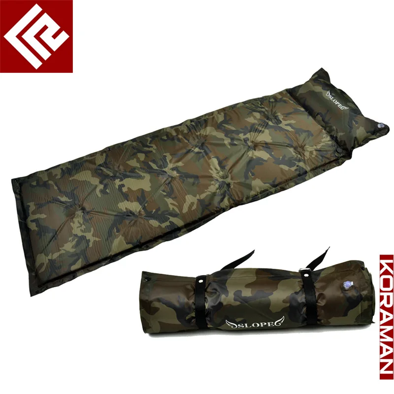 

NEW 2020 Outdoor Automatic blow-up lilo camping solo dampproof mat camouflage thickening lightweight portable spliced mat