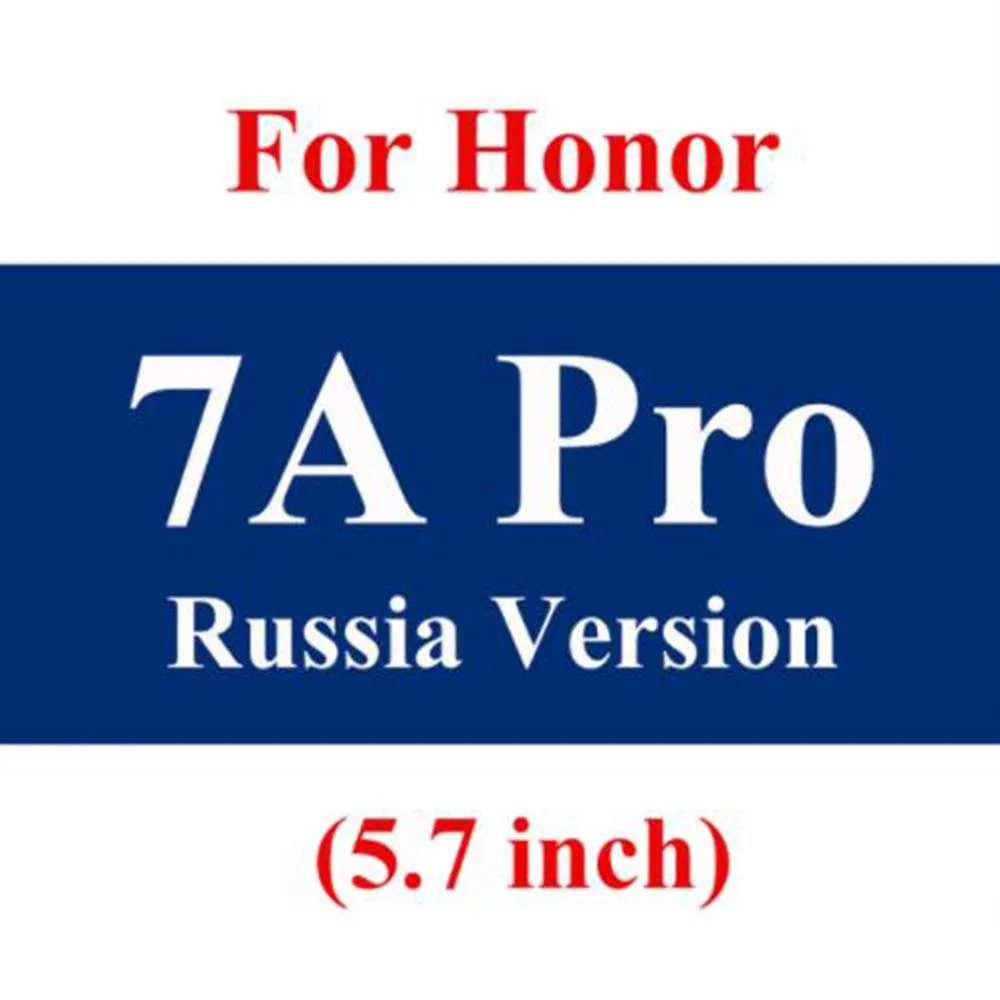 RU Honor 7A Pro 5.7 Полное покрытие для huawei Honor 7X 7A 7X Pro Защитное стекло для экрана Huawey Honer 7 A C X C7 X7 A7 закаленное стекло Honor7x Honor7a пленка - Цвет: RU Honor 7A Pro 5.7
