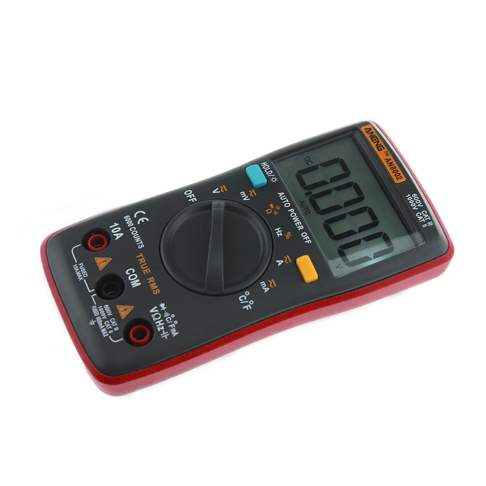 ANENG AN8002 мультиметр цифровой digital multimeter tester тестер транзисторов 6000 отсчетов Мультиметр автоматический zt102 тестор мультимерт карманный аналоговыйцифровой тестеры esr метр конденсатор