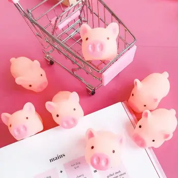 

Pink Cartoon Pig Antistress Toy Piggy Sounding Silicone Squeeze Toys Stress Relief Toy Funny Kids Gift Home Decoration