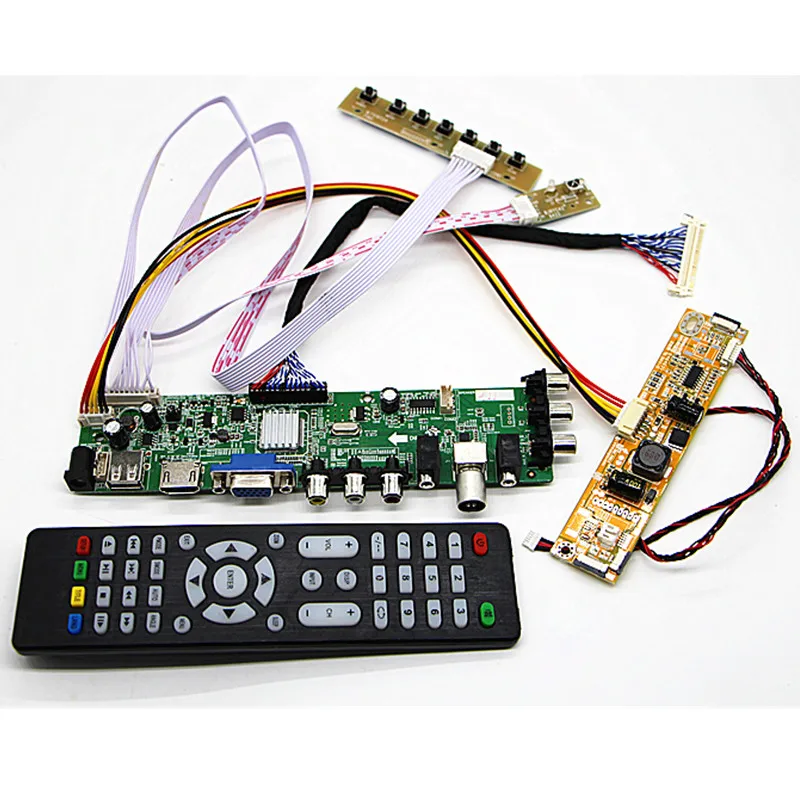 

DVB-T2/DVB-T/DVB-C LCD digital TV Driver Controller Board Kit 21.5 inch M215HW03 V.1 1920*1080 LCD controller board DIY kit