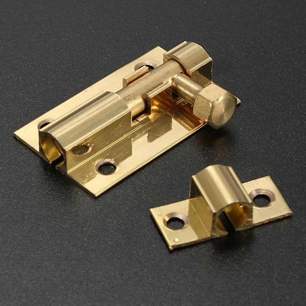 Niedrigsten Preis 1,5 zoll Messing Tür Rutsche Fangen Schloss Bolzen Latch Barrel Hause Sicherheit Hardware & Schraube
