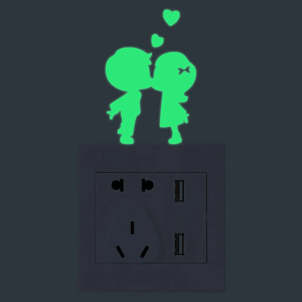 

New Switch Cartoon Fluorescent Wall Sticker Light DIY Decoration Your Room Art Decals Mural Wallpaper Wall Sticker