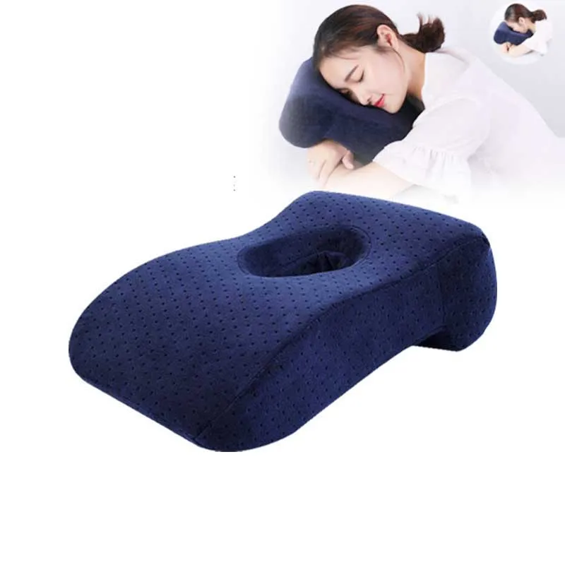 

Nap Sleeping Face Pillow Foam Nap Pillow Slow Rebound Desk Pillow with Hollow Design for Face Down Pillow Sleeper Back Support