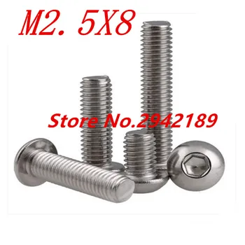 

1000pcs iso7380 M2.5*8 M2.5 x 8 stainless steel button head screw