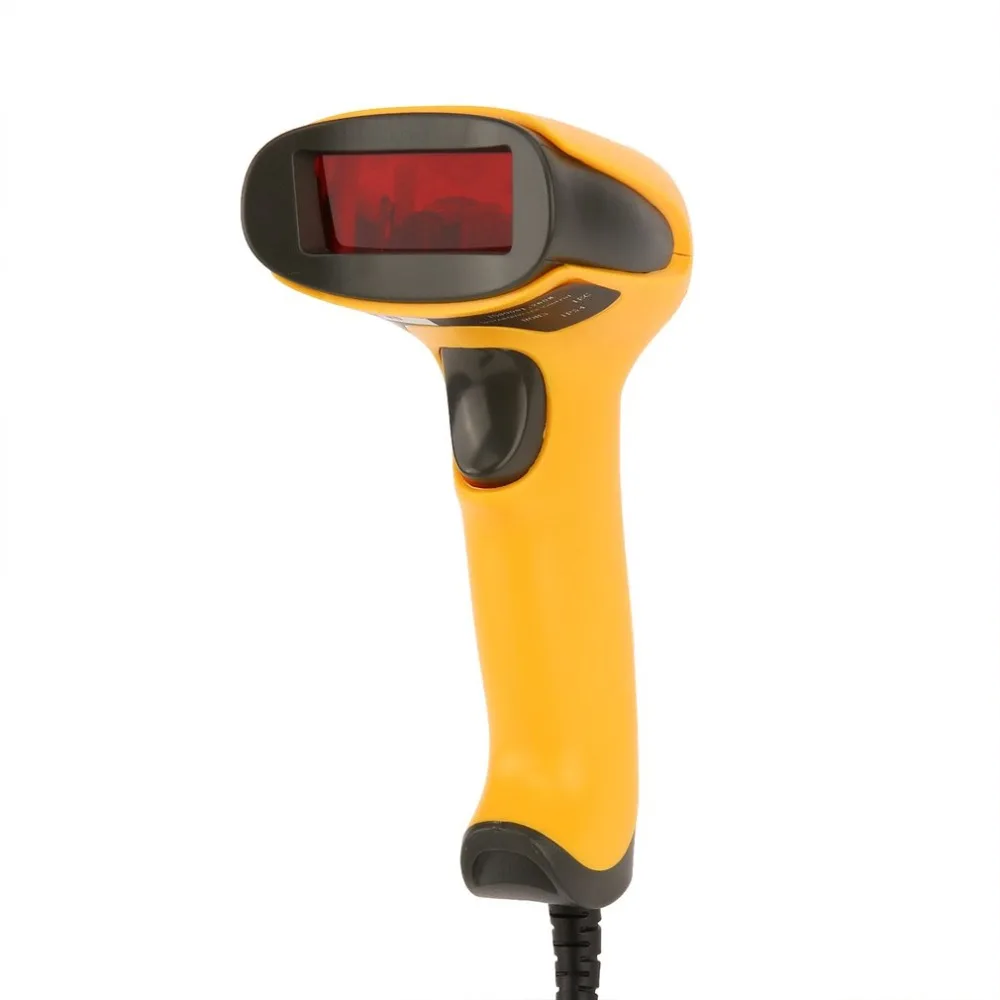 

2017 Newest Black/Yellow ABS+PC Antiknock design USB 2.0 Handheld Barcode Reader, Laser Bar Code Scanner for POS PC