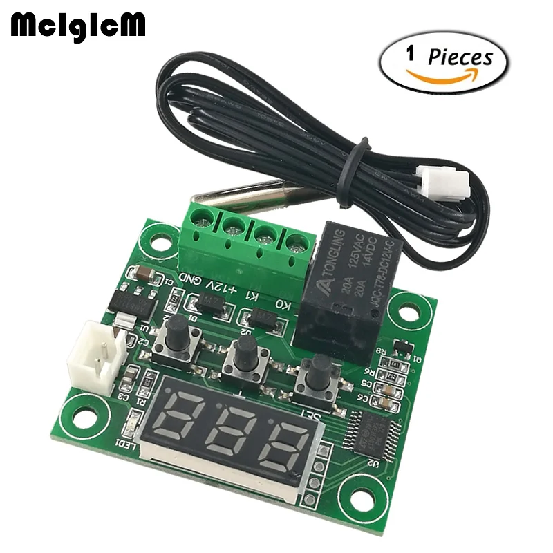 

MCIGICM 1PCS W1209 DC 12V heat cool temp thermostat temperature control switch temperature controller