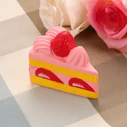 Супер медленно поднимающийся сладкий запах Милая имитация клубника торт Мягкая Повседневная очень сжимаемая Одиночная игрушка