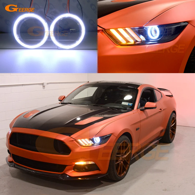 For Ford Mustang 2015 2016 Excellent angel eyes Ultra bright