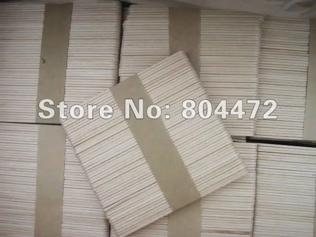 

1000 pcs 4 1/2" Wood Craft Popsicle Sticks Icecream Sticks Wooden Stirrers Spatula Grade A Birch Round Edge 114ST