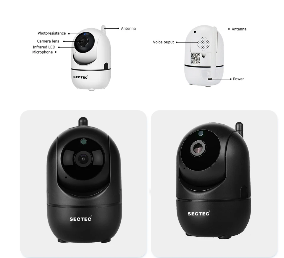 Sectec HD 1080P облачная беспроводная Wi-Fi камера интеллектуальное автоматическое отслеживание безопасности дома человека CCTV Сеть IP камера